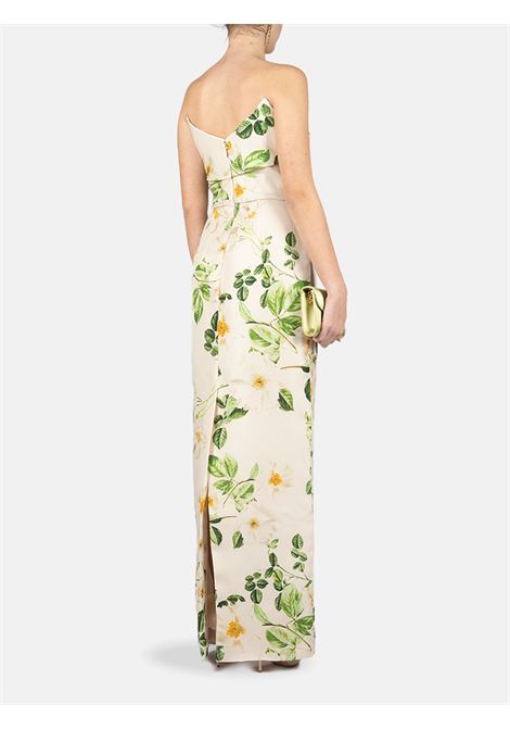 Multicolored Rose Printed Column Gown Monique Lhuillier - women MONIQUE LHUILLIER | 2521039